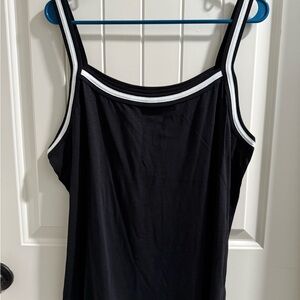 Torrid Black Tank Top with White Trim